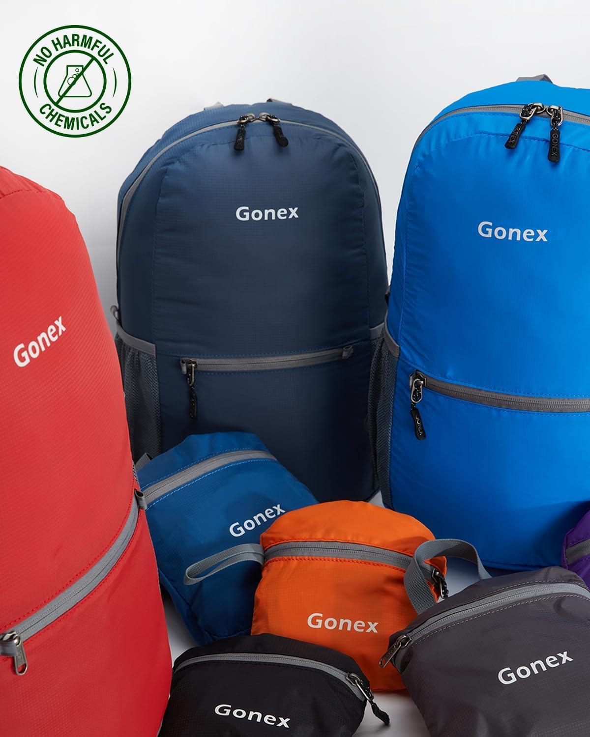 image:imageGonex 30L Ultra Lightweight Packable Backpack Handy Foldable Daypack for Camping Outdoor Travel Cycling BackpackingBlack