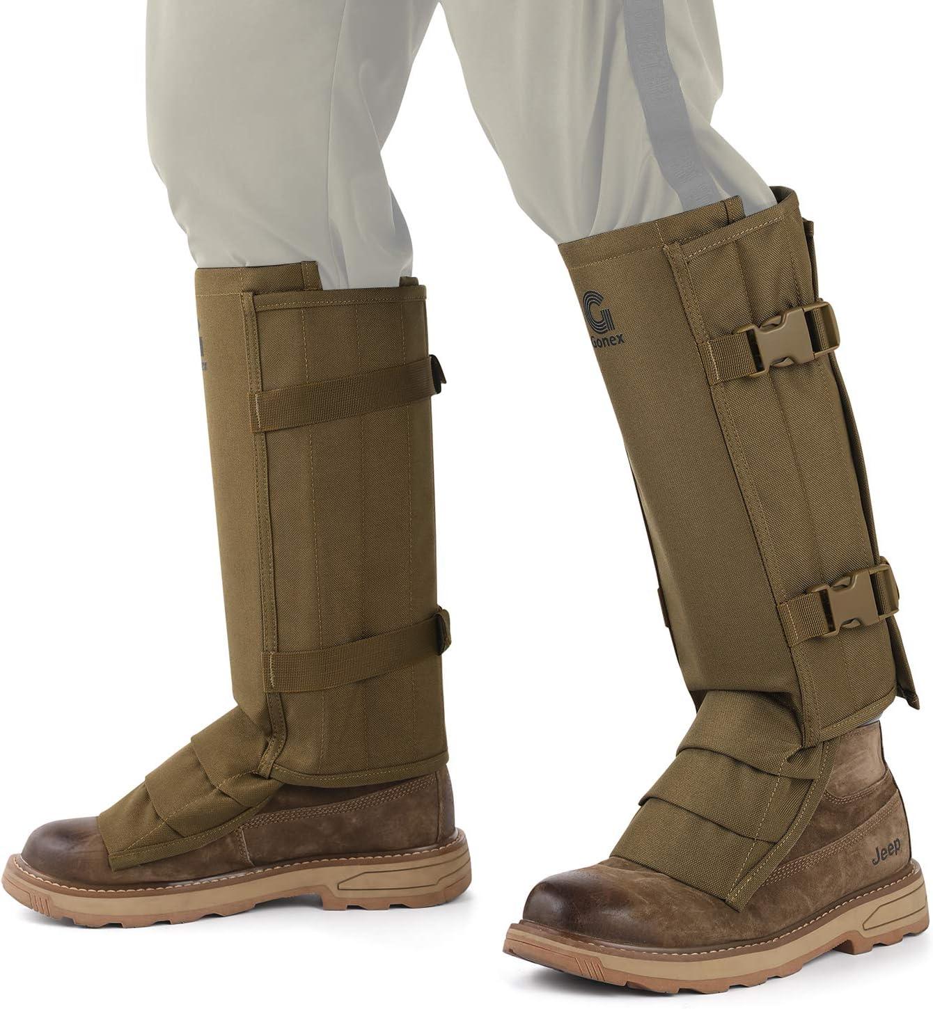 image:imageGonex Snake Gaiters Waterproof Snake Guards Snake Bite Protection for Lower Legs Snake Proof Gaiters Fit for Men amp Women Adjustable Size 1 Pair