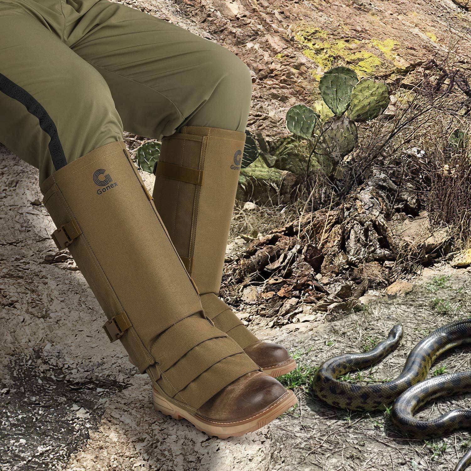 image:imageGonex Snake Gaiters Waterproof Snake Guards Snake Bite Protection for Lower Legs Snake Proof Gaiters Fit for Men amp Women Adjustable Size 1 Pair