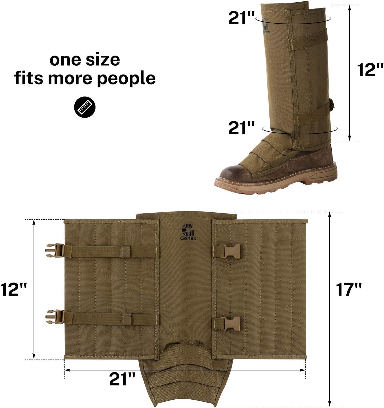 image:imageGonex Snake Gaiters Waterproof Snake Guards Snake Bite Protection for Lower Legs Snake Proof Gaiters Fit for Men amp Women Adjustable Size 1 Pair