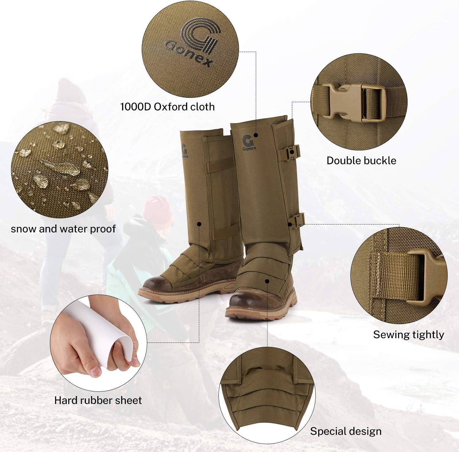 image:imageGonex Snake Gaiters Waterproof Snake Guards Snake Bite Protection for Lower Legs Snake Proof Gaiters Fit for Men amp Women Adjustable Size 1 Pair