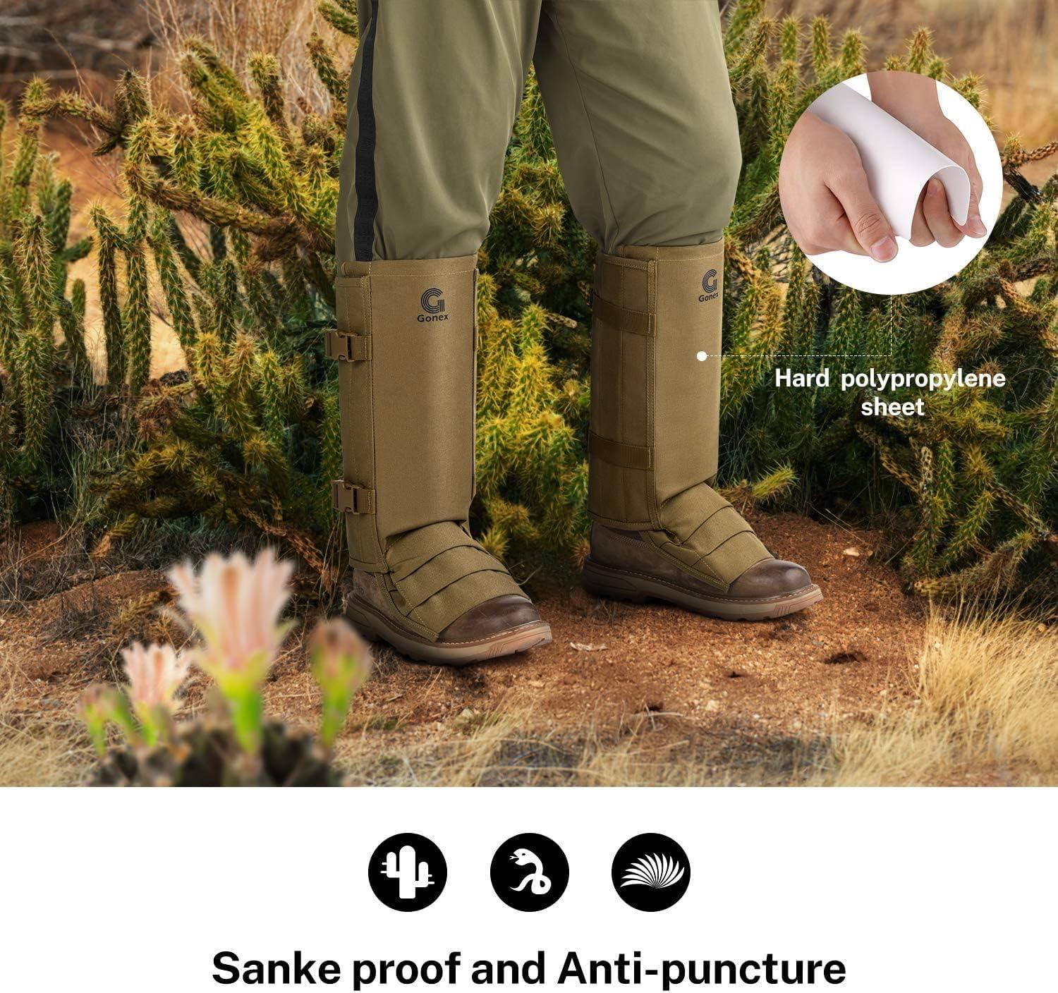 image:imageGonex Snake Gaiters Waterproof Snake Guards Snake Bite Protection for Lower Legs Snake Proof Gaiters Fit for Men amp Women Adjustable Size 1 Pair