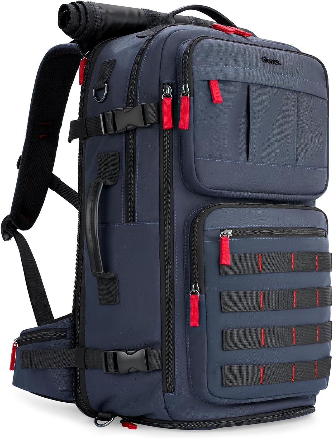 image:imageGonex Travel Backpack Large CarryOn Nylon Duffle Bag 3in1 Convertible Laptop Bag for Men amp Women Durable for Work amp Weekend Travel Army GreenDark Blue