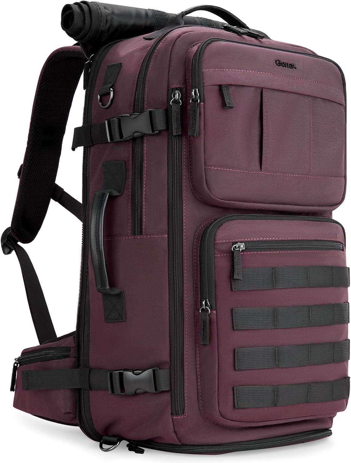 image:imageGonex Travel Backpack Large CarryOn Nylon Duffle Bag 3in1 Convertible Laptop Bag for Men amp Women Durable for Work amp Weekend Travel Army GreenDark Red