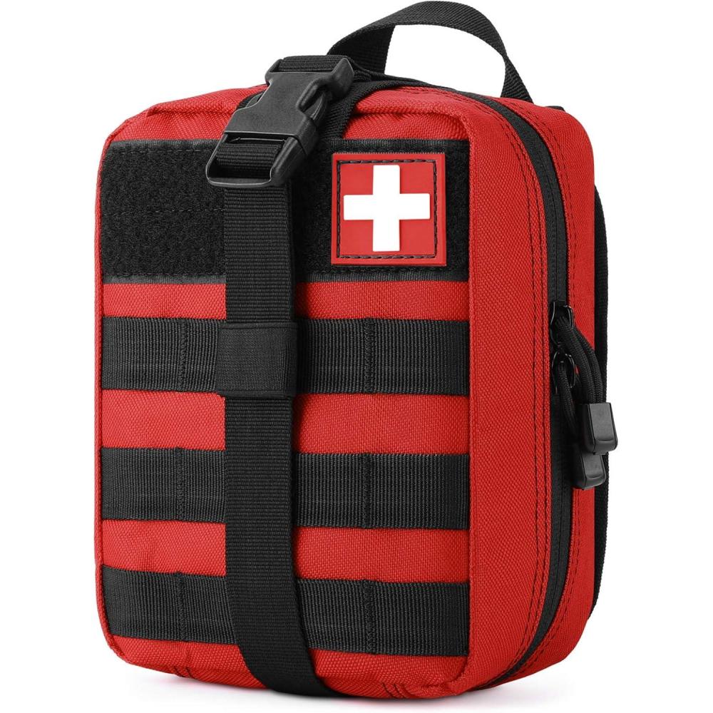 image:imageGonex MOLLE Medical Pouch EMT First Aid Pouch RipAway IFAK Tactical Utility Pouch for Outdoor Activities Medical Supplies Bag OnlyRed