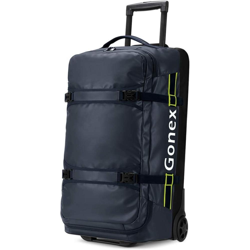 image:imageGonex Rolling Duffle Bag with Wheels 100L Water Repellent Large Wheeled Travel Duffel Luggage with Rollers 33 inch Olive GreenNavy 25 inch