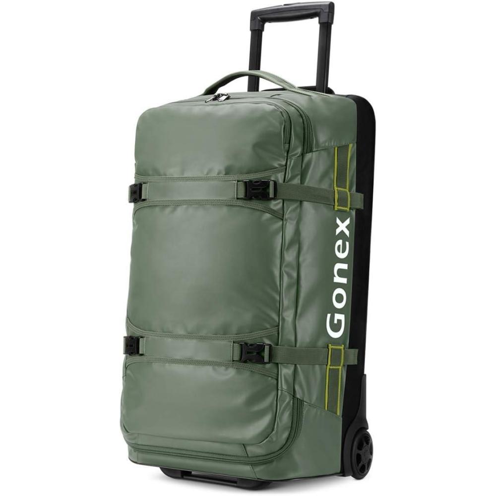 image:imageGonex Rolling Duffle Bag with Wheels 100L Water Repellent Large Wheeled Travel Duffel Luggage with Rollers 33 inch Olive GreenOlive Green 25 inch