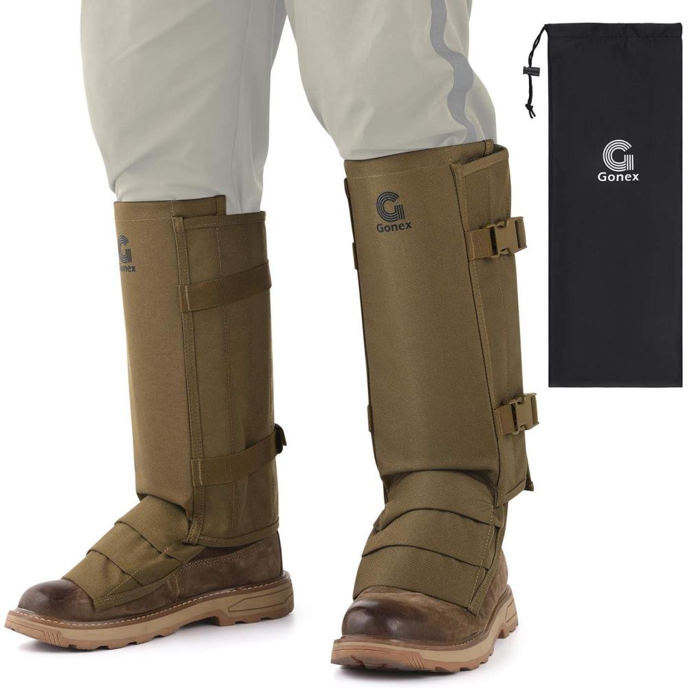 image:imageGonex Snake Gaiters Waterproof Snake Guards Snake Bite Protection for Lower Legs Snake Proof Gaiters Fit for Men amp Women Adjustable Size 1 Pair