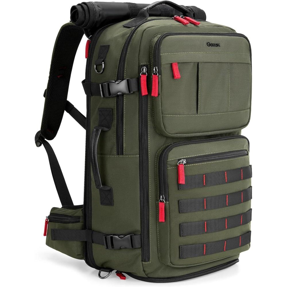image:imageGonex Travel Backpack Large CarryOn Nylon Duffle Bag 3in1 Convertible Laptop Bag for Men amp Women Durable for Work amp Weekend Travel Army GreenArmy Green