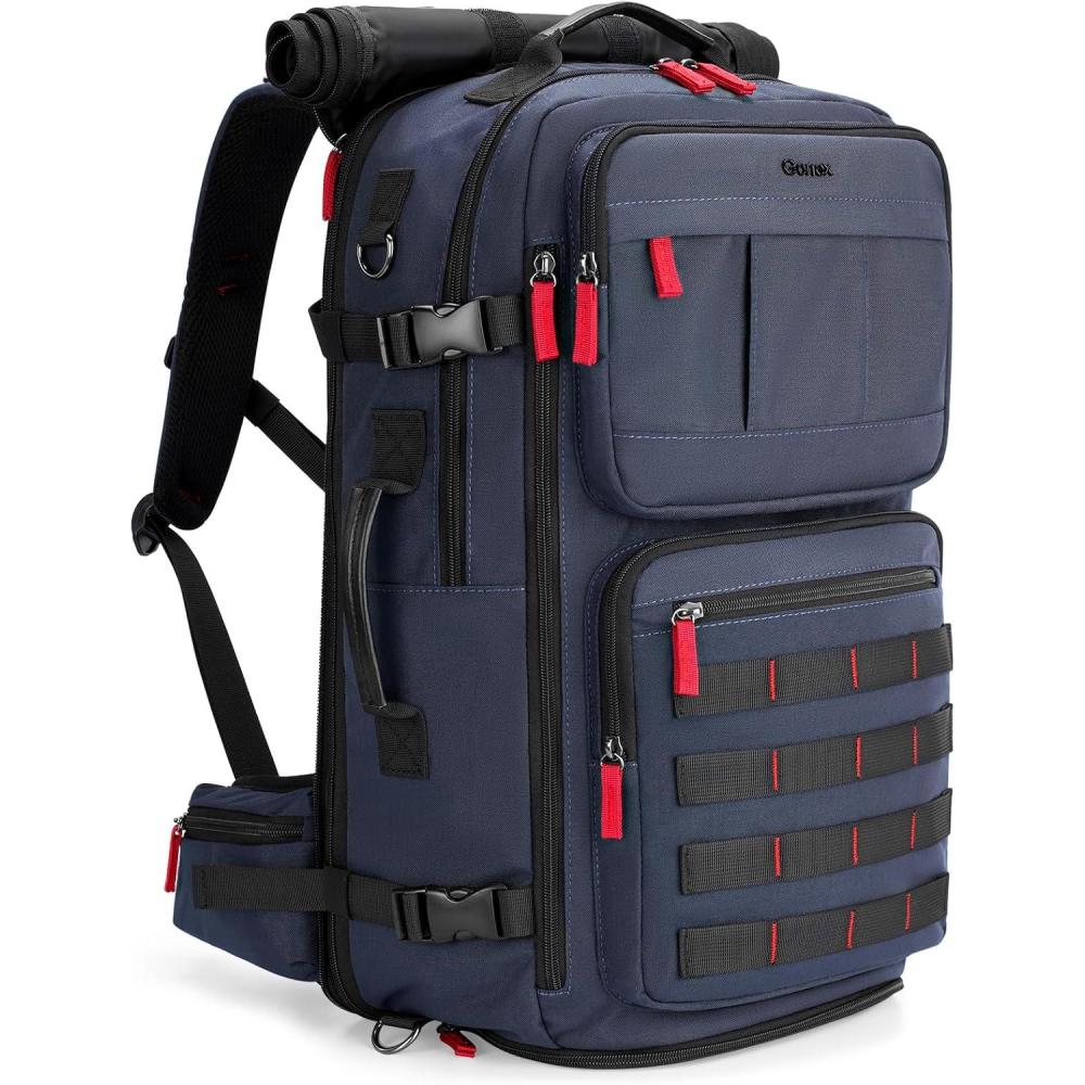 image:imageGonex Travel Backpack Large CarryOn Nylon Duffle Bag 3in1 Convertible Laptop Bag for Men amp Women Durable for Work amp Weekend Travel Army GreenDark Blue