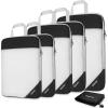 image:imageCompression Packing Cubes Gonex Extensible Storage Mesh Bags OrganizersA 6 PCS New Size  Higher Black