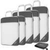 image:imageCompression Packing Cubes Gonex Extensible Storage Mesh Bags OrganizersA 6 PCS New Size  Higher Gray