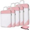 image:imageCompression Packing Cubes Gonex Extensible Storage Mesh Bags OrganizersA 6 PCS New Size  Higher Pink