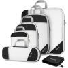 image:imageCompression Packing Cubes Gonex Extensible Storage Mesh Bags OrganizersB 6 PCS Black
