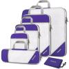 image:imageCompression Packing Cubes Gonex Extensible Storage Mesh Bags OrganizersB 6 PCS Purple