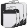 image:imageCompression Packing Cubes Gonex Extensible Storage Mesh Bags OrganizersD 4 Pcs Black