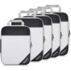 image:imageCompression Packing Cubes Gonex Extensible Storage Mesh Bags OrganizersE 5 PCS Black