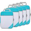 image:imageCompression Packing Cubes Gonex Extensible Storage Mesh Bags OrganizersE 5 PCS Blue