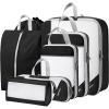 image:imageCompression Packing Cubes Gonex Extensible Storage Mesh Bags OrganizersF 7 Pcs Black