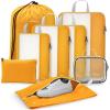 image:imageGonex 8 Set Compression Packing Cubes Expandable Mesh Organizer for Travel Accessories Essentials With Toiletry Laundry Shoe Cable Bags for Suitcases Blue8 PCS Orange