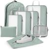 image:imageGonex 8 Set Compression Packing Cubes Expandable Mesh Organizer for Travel Accessories Essentials With Toiletry Laundry Shoe Cable Bags for Suitcases Blue8 PCS Gray