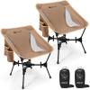 image:imageGonex Portable Camping Chair The 5th Gen Ultralight Compact Backpacking Foldable Lightweight Folding Chair for Outdoor Camp Hiking Beach Picnic Concert Supports 330lbs Black 1 PCSKhaki 2pcs