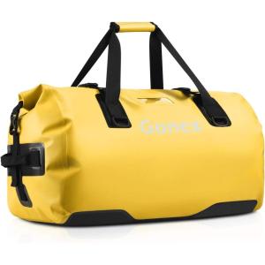 Gonex 40L 60L 80L Extra Large Waterproof Duffle Travel Dry Duffel Bag Heavy Duty Bag with Durable Straps & Handles for Kayaking Paddleboarding Boating Rafting Fishing(Yellow)