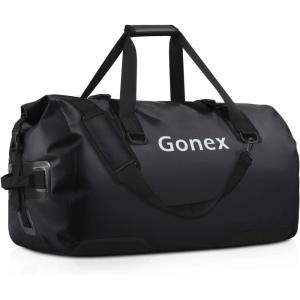 Gonex 40L 60L 80L Extra Large Waterproof Duffle Travel Dry Duffel Bag Heavy Duty Bag with Durable Straps & Handles for Kayaking Paddleboarding Boating Rafting Fishing(Black)