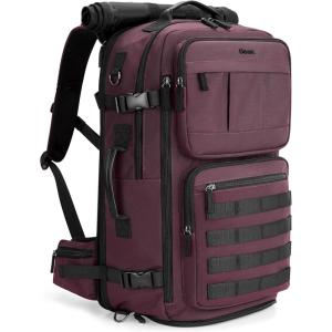 Gonex Travel Backpack, Large Carry-On Nylon Duffle Bag, 3-in-1 Convertible Laptop Bag for Men & Women, Durable for Work & Weekend Travel (Army Green)(Dark Red)