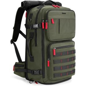 Gonex Travel Backpack, Large Carry-On Nylon Duffle Bag, 3-in-1 Convertible Laptop Bag for Men & Women, Durable for Work & Weekend Travel (Dark Red)(Army Green)