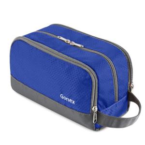 Gonex Travel Toiletry Bag Nylon, Shaving Bag Toiletry Organizer Orange(Blue)