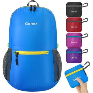 Gonex Ultra Lightweight Packable Backpack 20L Daypack Handy Foldable Camping Outdoor Travel Cycling Backpacking(Blue)