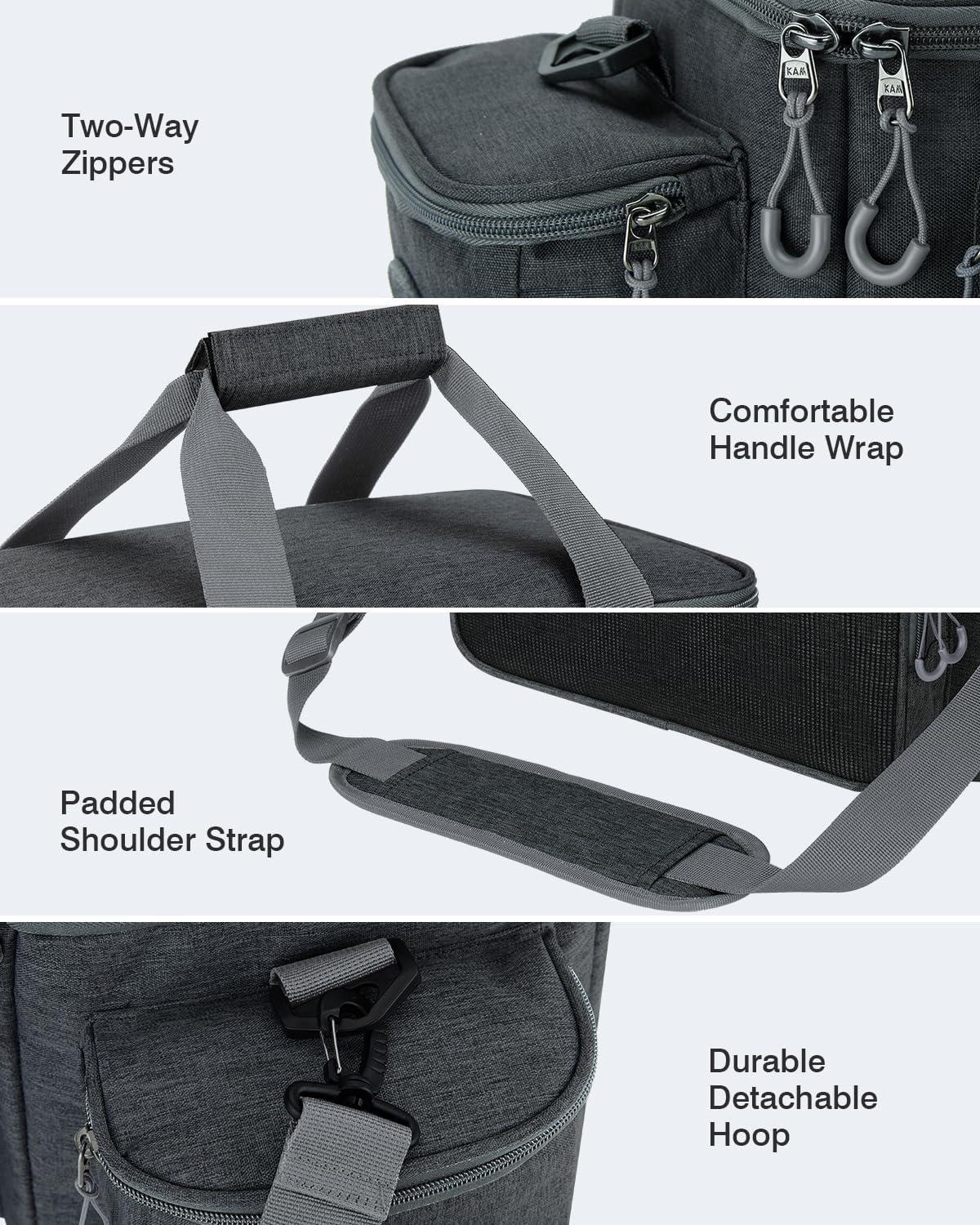 image:imageGonex Fishing Tackle Bags for Saltwater amp Freshwater Fishing Gear Storage Bag with Water Resistant Bottom Suitable for 3600 3700 Size Tackle BoxBlack