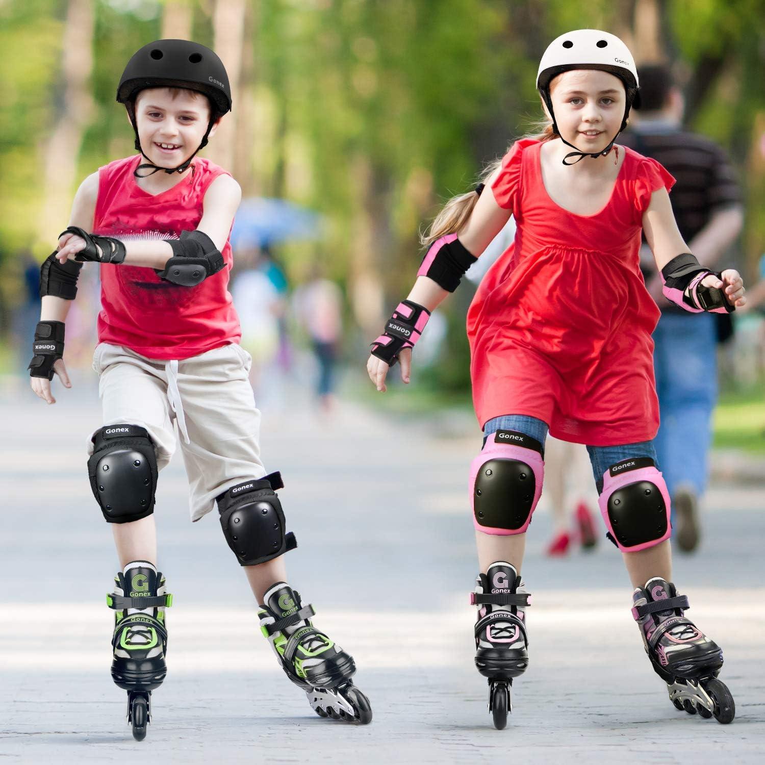 image:imageGonex Inline Skates for Girls Boys Kids Adjustable Skates Outdoor Blades Inline Roller Skates for Children Teens Women with Light Up Wheels for Indoor Outdoor Backyard SkatingGreen