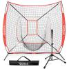 Red Net w Black Tee