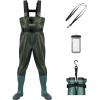 image:imageGonex Chest Waders Hunting Fishing Waders for Men Women Waterproof 70D Nylon Wader for Duck Hunting Fishing Green Sizes 813Green
