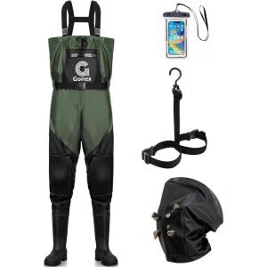 Gonex Chest Waders for Men Women Waterproof 2-Ply PVC Waders for Fishing Duck Hunting with Boot Hanger(M12)