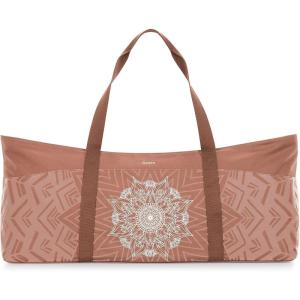 Gonex Yoga Mat Bag, Extra Large Canvas Gym Bag with Waterproof Pocket Metal Zipper, Fits Mat & Blocks, Stylish Yoga Mat Carrier for Women, Ideal for Yoga, Pilates, Workout, Travel(Dark Khaki)