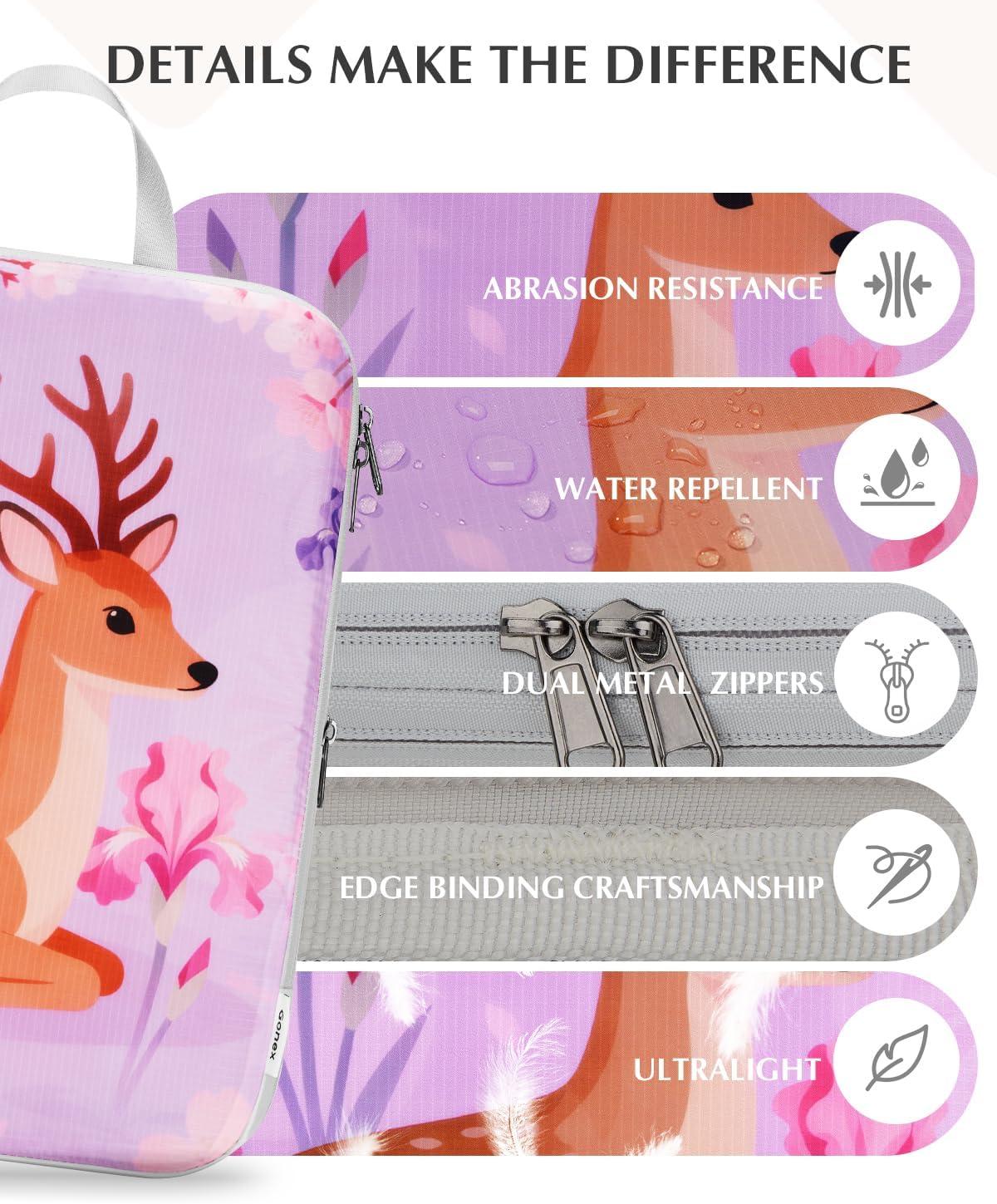 image:imageGonex Compression Packing Cubes 4pcs Expandable Storage Travel Luggage Bags Organizers Travel Cubes for Suitcase Carry On Coconut Palm6PCS Animals