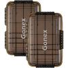 image:imageGonex 3600 Tackle Trays 2 Packs Sun Protection Waterproof Tackle Boxes for Fishing TeaColored Clear Thicker Floating Airtight Tackle Box Organizers with DIY Dividers for Storage of Lures Hooks etc2pcs 3600106x71x19inch