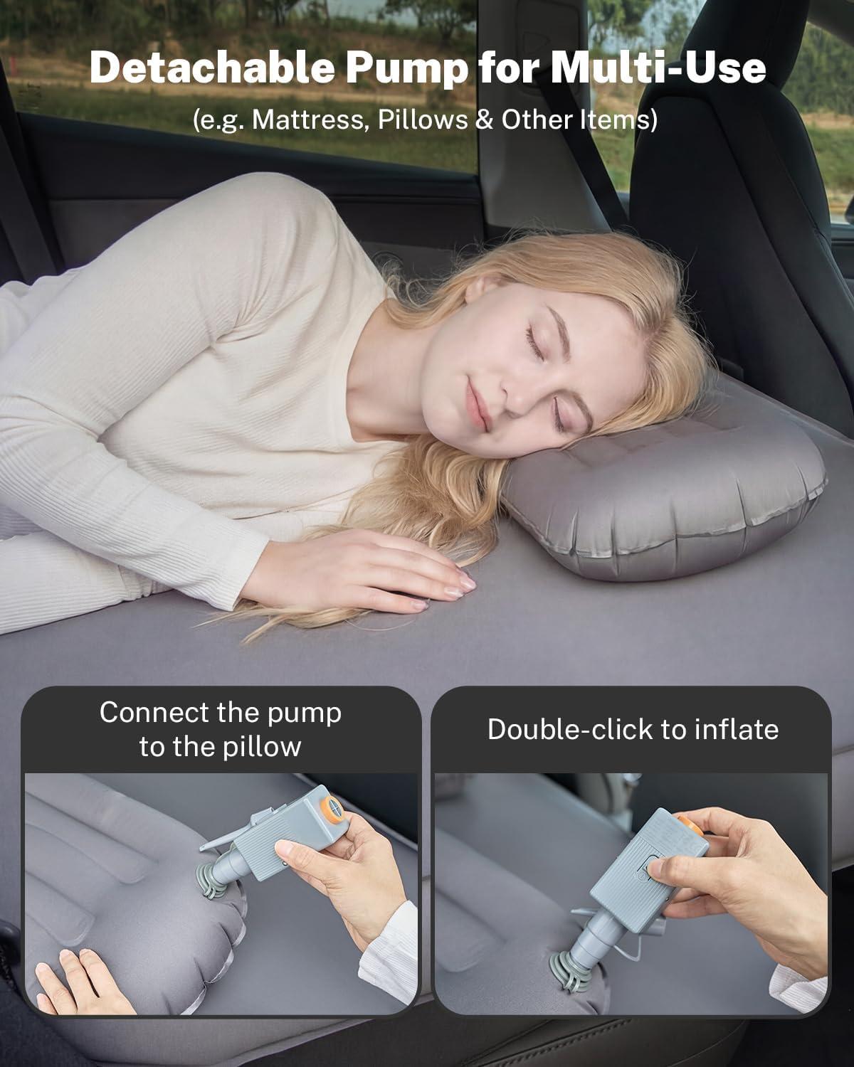 image:imageGonex Inflatable Foam Mattress for Tesla Model Y amp Juniper 4 Custom Fit Air amp Foam Bed with Cordless Air Pump 78x54 Full Size Vacuum Compressed for Frunk Perfect for Roadtrips Camping amp Naps