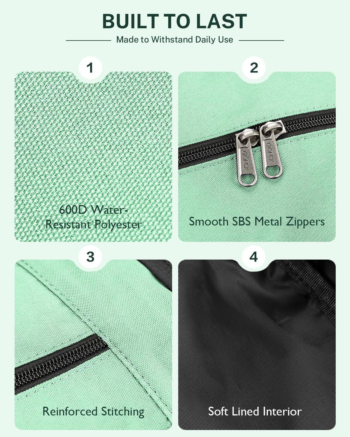 image:imageGonex Yoga Mat Bag 2 Carry Ways Yoga Backpack with Wet Compartment Metal Zippers for Women Men Large Capacity Yoga Mat Carrier for Yoga Gym TravelGreen