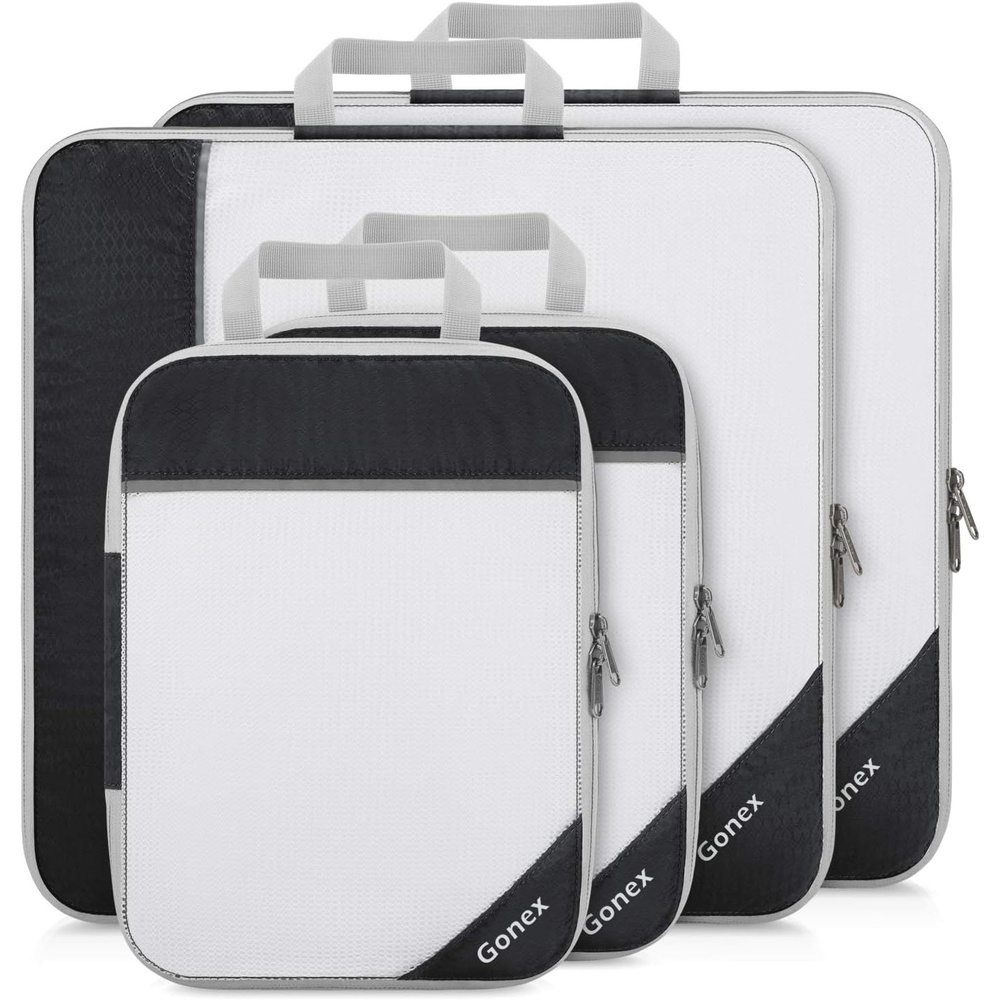 image:imageCompression Packing Cubes Gonex Extensible Storage Mesh Bags Organizers4Black