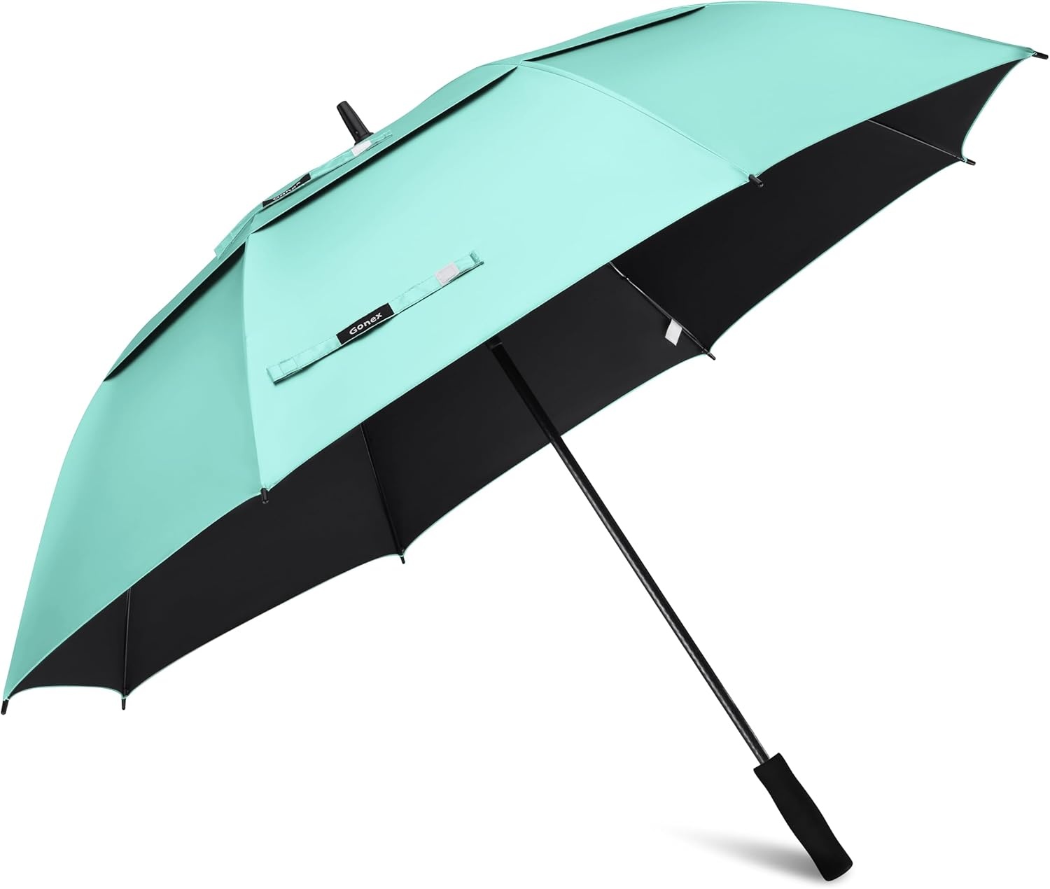 image:imageGonex 5462687280 Inch Extra Large Golf Umbrella Automatic Open Travel Rain Umbrella with Windproof Water Resistant Double Canopy Oversize Vented Umbrellas for 23 Men and UV Protection Multiple ColorsMint Green Black UV Coating