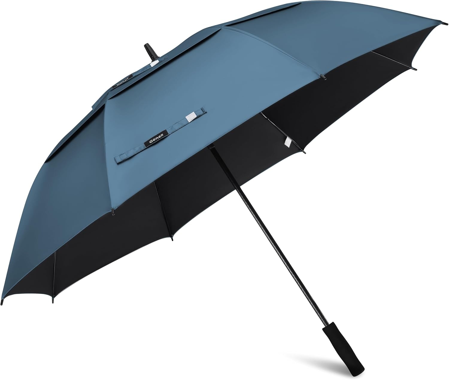 image:imageGonex 5462687280 Inch Extra Large Golf Umbrella Automatic Open Travel Rain Umbrella with Windproof Water Resistant Double Canopy Oversize Vented Umbrellas for 23 Men and UV Protection Multiple ColorsNavy Blue Black UV Coating